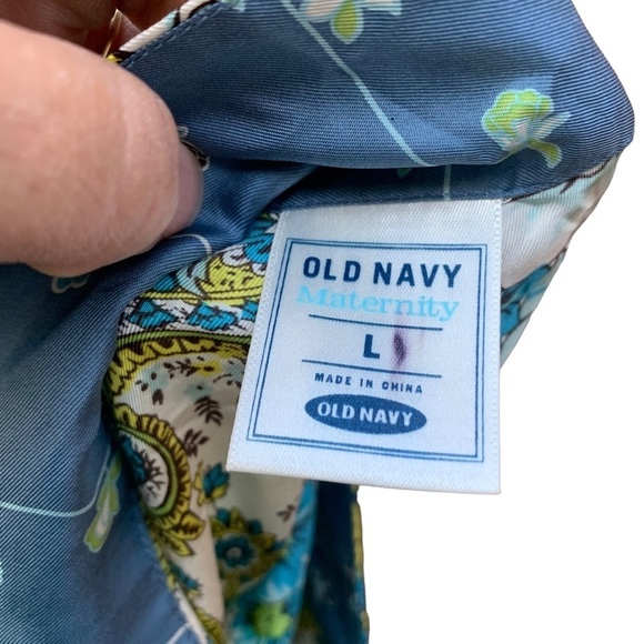 Old Navy women's maternity floral silk tank top size large - Picture 3 of 5
